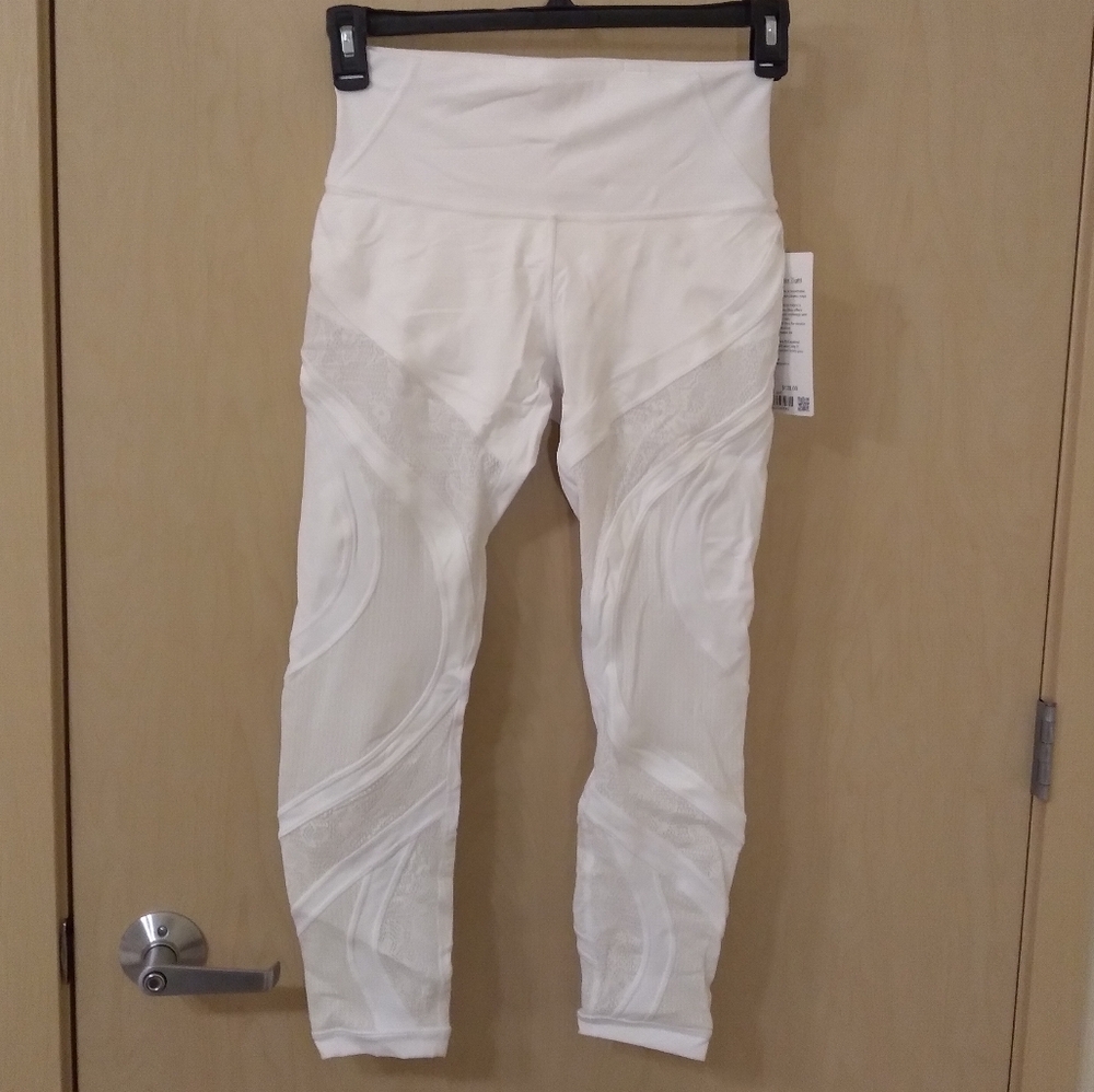 NWT Lululemon Wunder Under 25" Tight White (8)